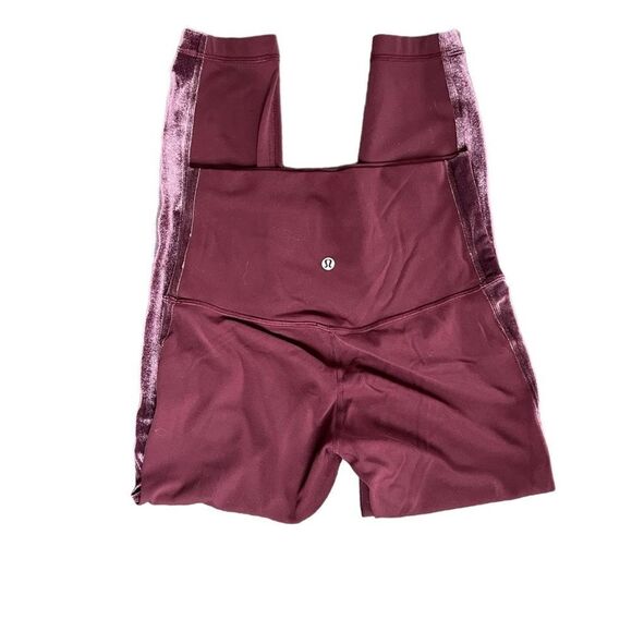 Lululemon Align,Super High Rise Legging, Velvet Side, Sz 6,Maroon - Picture 3 of 3
